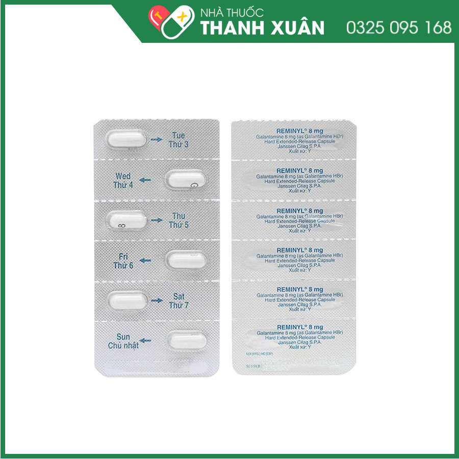 Reminyl 8mg điều trị sa sút trí tuệ do bệnh Alzheimer mức độ nhẹ đến vừa